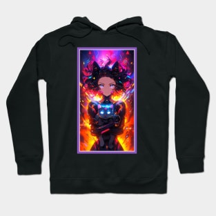 Anime Cute Cat Girl | Quality Anime Girl Artwork | Sci-Fi Manga Girl Anime Art Hoodie